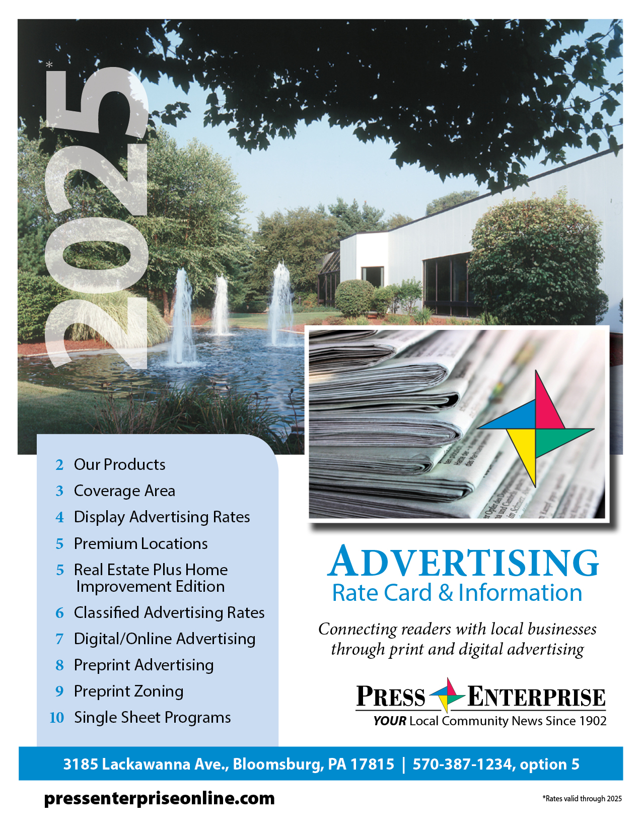 Press Enterprise 2025 Rate Card
